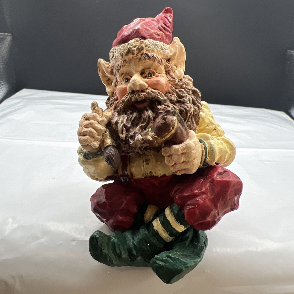 1994 World of Whimsy Holiday Elf Figurine Ornament Cast Art Industries Vintage